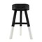 Kingston Living 22" Black and White Two-Toned Stool with Dipped Legs